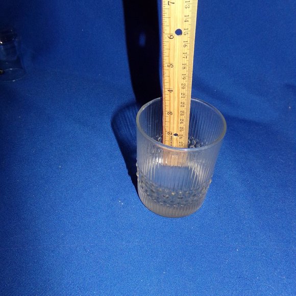 Vintage Drinking Glass Tumbler Cup w/ "Raindrop" Design - Picture 5 of 6